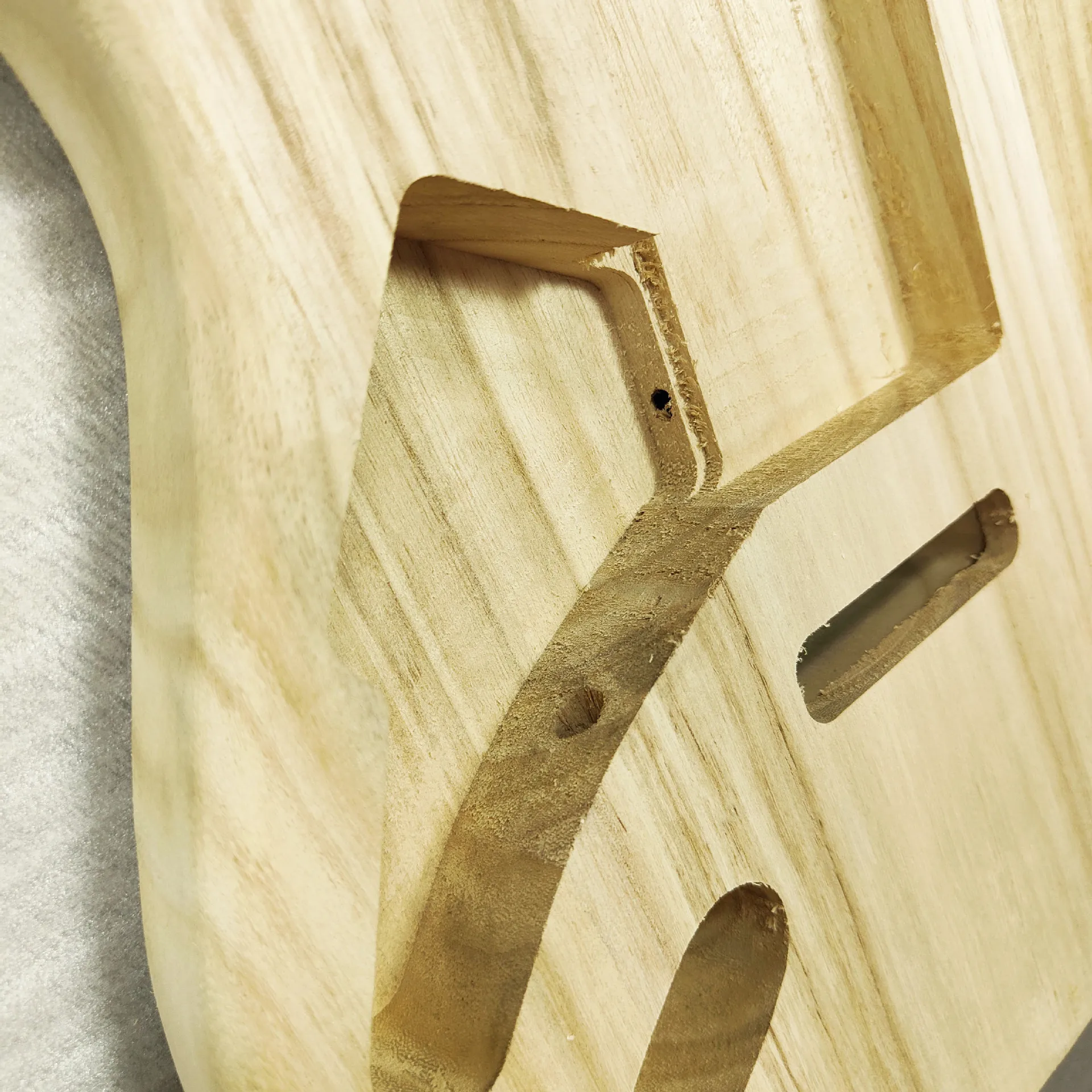Left Handed Guitar Body Blank Unpainted Paulownia Wood DIY for  ST Electric Guitar Body Custom Graphics