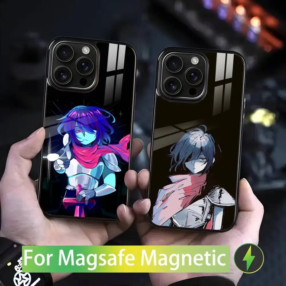 

D-Deltarune K-kris For iPhone 17,16,15,14,13,12,11,Pro,Max,Plus,Mini,SE4,E Magnetic Magsafe Wireless Charging