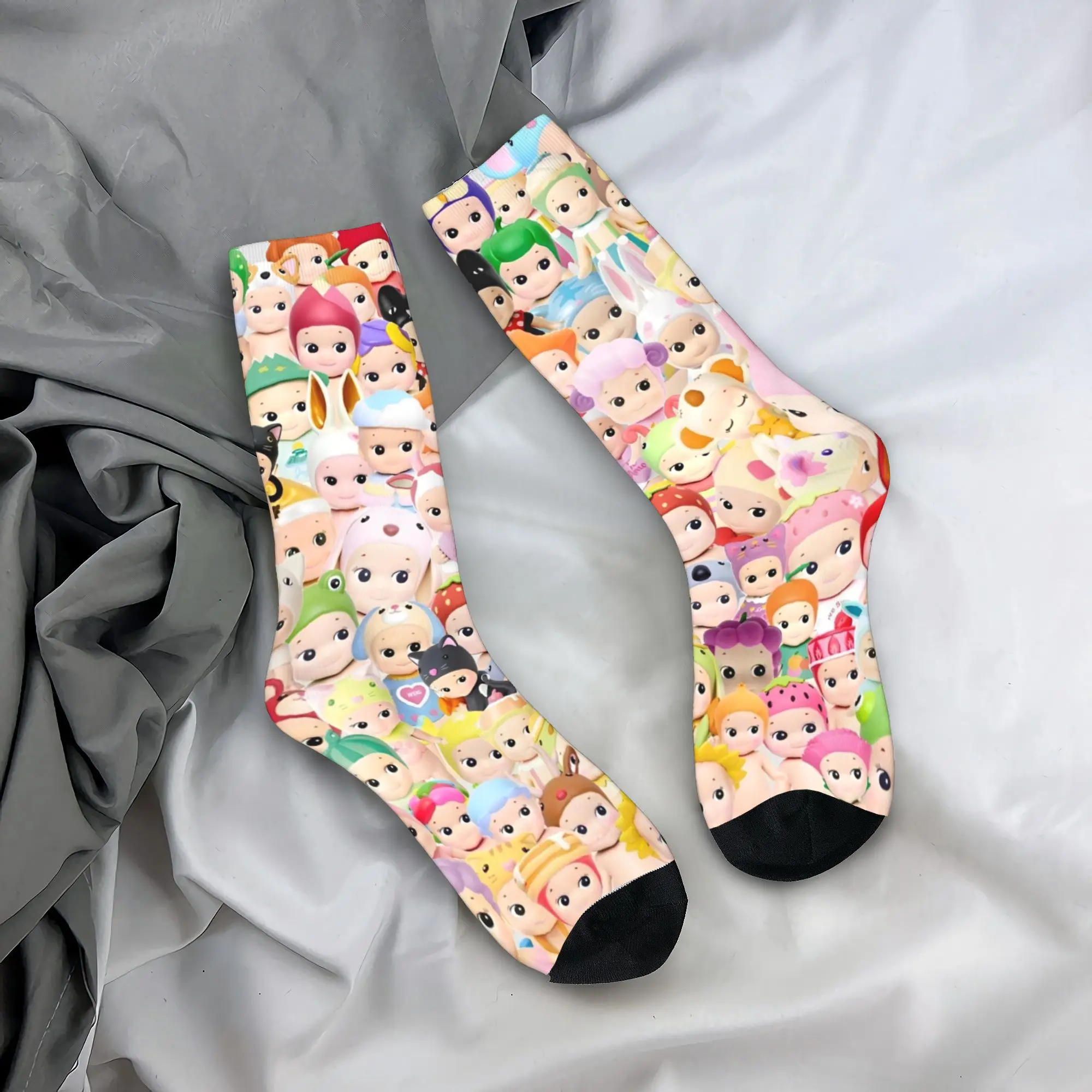 Bunny Sonny Angels Collage Cartoon Socke Glücklich Lustig Männer Socken Harajuku Polyester Nette Lächeln Skateboard Frauen Socken Herbst Winter