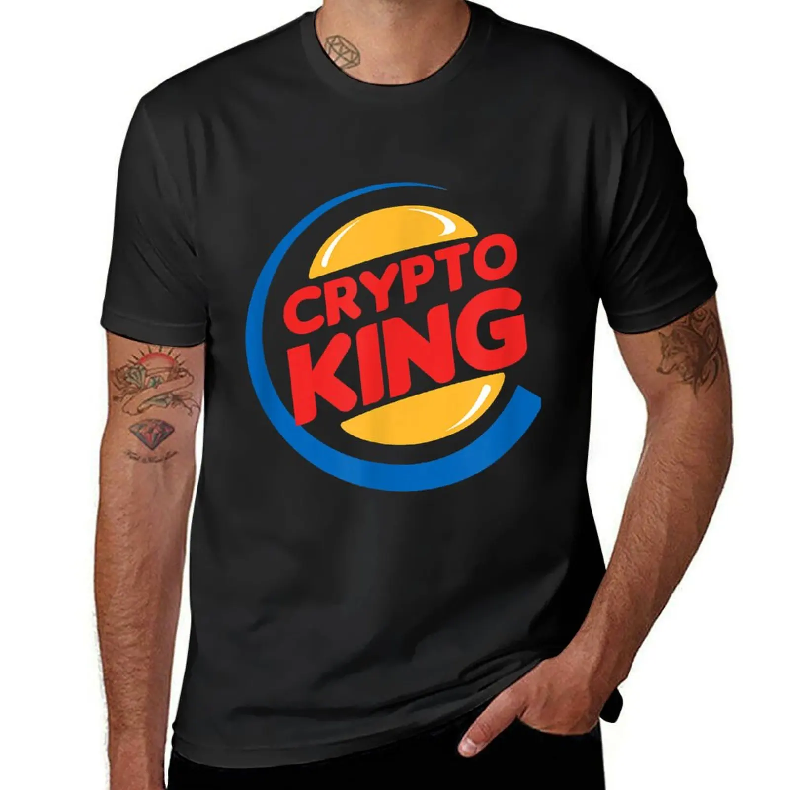 

Crypto King - Funny Cryptocurrency T-Shirt sweat shirts graphic tees aesthetic clothes mens graphic t-shirts big and tall