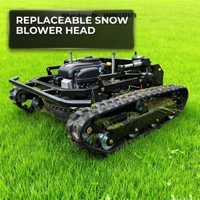 Remote Control Tracked Lawn Mower Crawler Grass Cutter for Orchard Grass Trimming Maintenance Work
