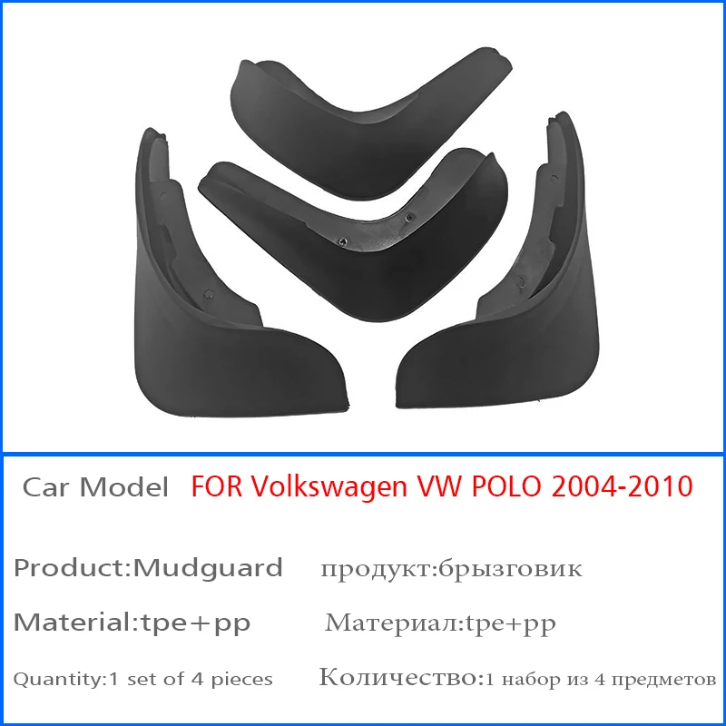 Car Accessories FOR Volkswagen VW POLO MK4 9N 9N3 Mudflaps Fender Mudguard Fenders Mud Flap Guards Splash Front Rear 4pcs