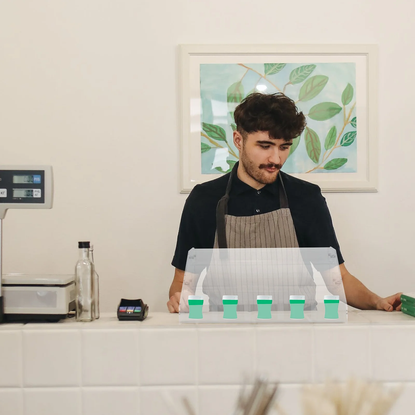 Estante de exhibición de goma de mascar, soporte de múltiples niveles de acrílico transparente para supermercado, tienda de conveniencia, soporte para dulces al por menor