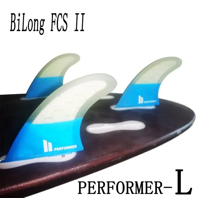 BiLong FCS II Tri FIN Performer M or L Thruster Fiberglass Surfboard Fin Skimboard Accessories Quilhas Surfing Wakeboard