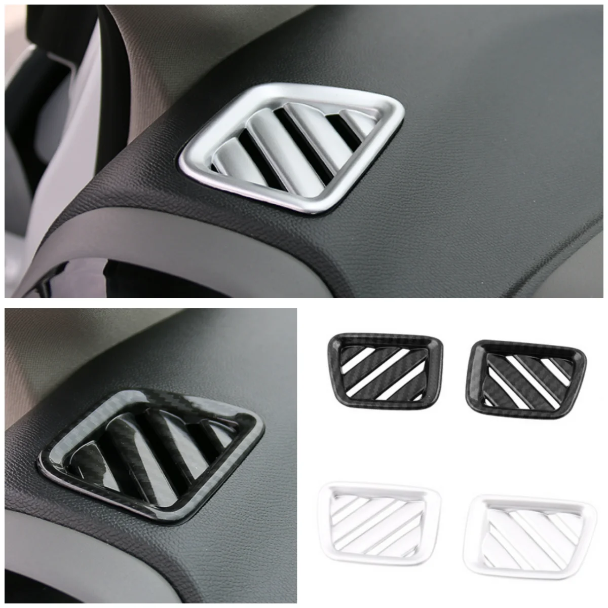 

For Citroen C5 Aircross 2018 - 2021 ABS Interior Accessories Car Side Air Conditioning AC Outlet Vent Decoration Cover Trim