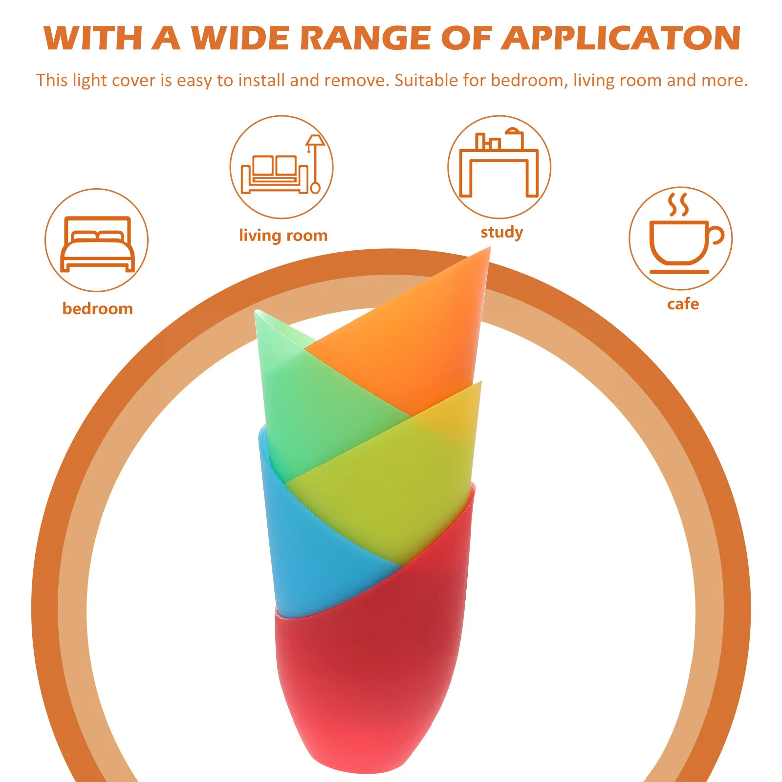 

5Pcs Plastic Lamp Shade Unique Horseshoe Design Replacement for Bedroom Living Room Lamp Easy Install Decorative Home Lighting