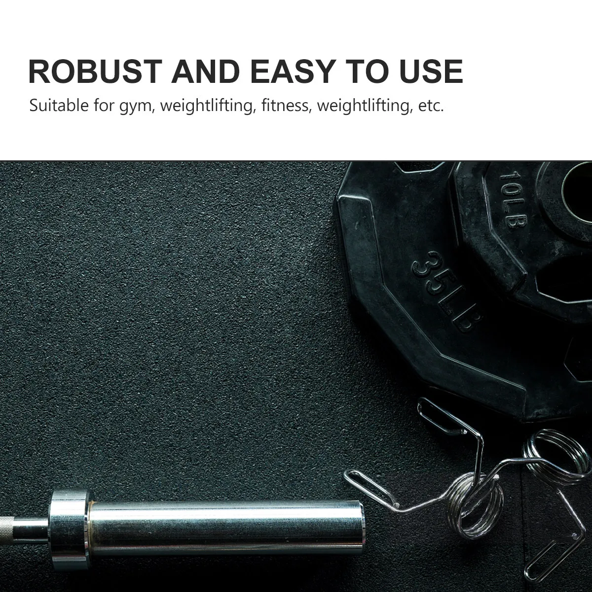 2Pcs Bar Spring Collar Set Spring Clip Clamp for Weightlifting Barbell Dumbbell Fitness Gym Powerlifting Anti Slip Secure Heavy