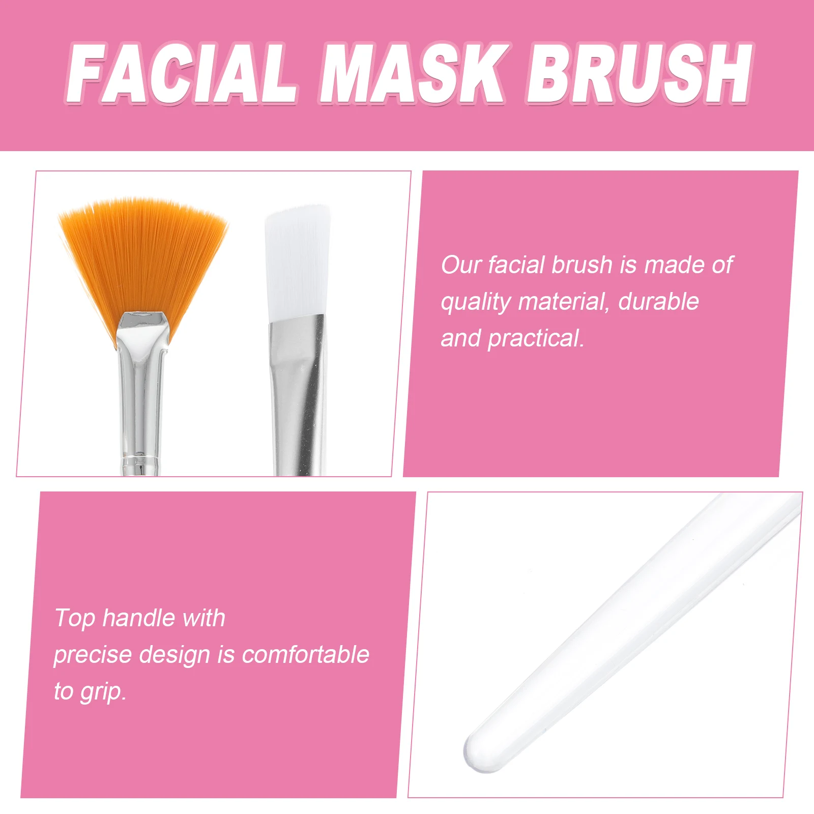 

16 Pcs Spatula Makeup Brush Set Face Mask Applicator Tool Nylon Facial Brushes Fan