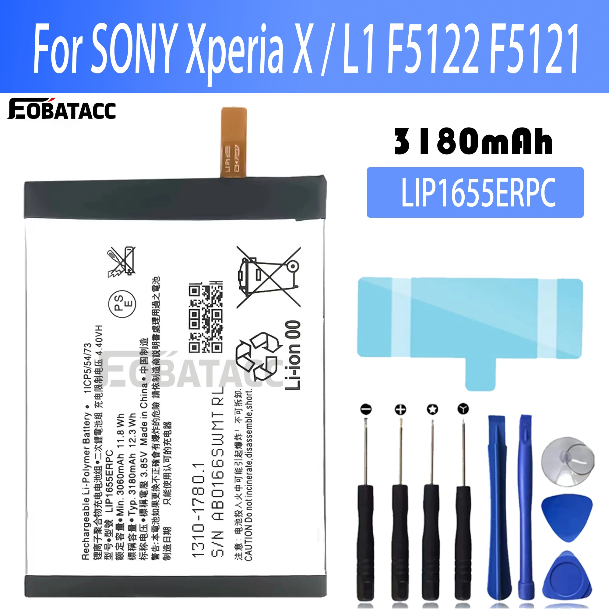 

100% New Original Battery LIP1655ERPC For Sony XZ2 Battery + Free Tools