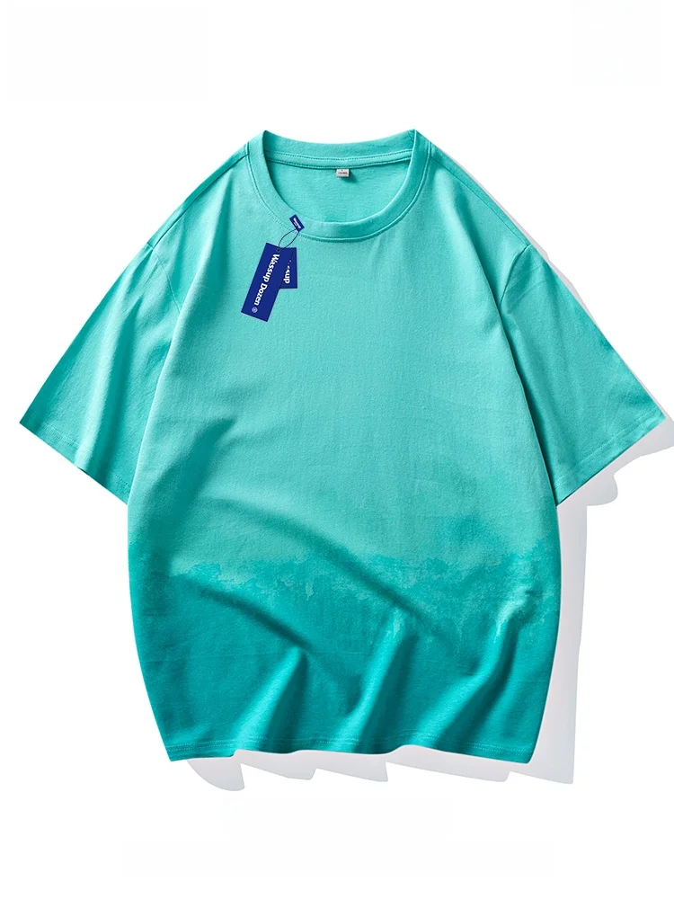 

Wassup Dozen Men's adient ort Sve T-irt Summer Youth Student f Sve Versatile Cotton Casual round Ne Top