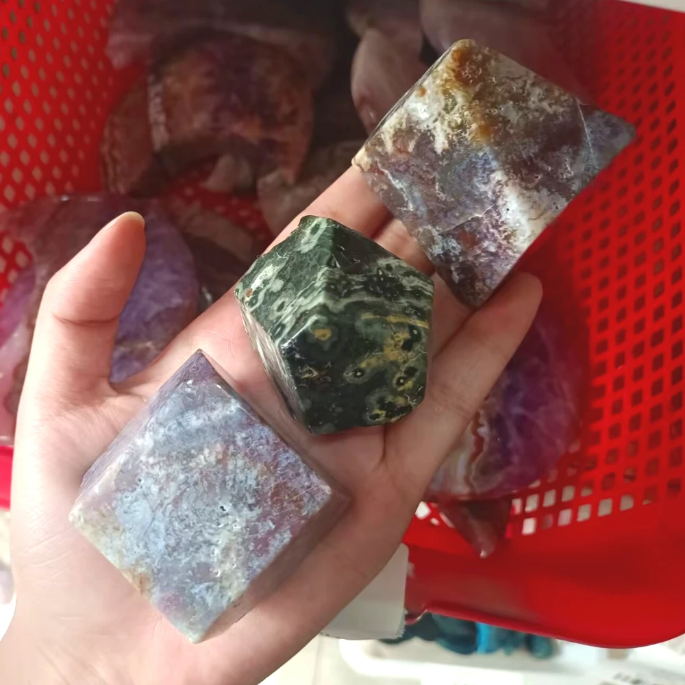 Natural Ocean Jasper Freeform, Rough Crystal Stone, with Unique Patterns, Suit for Jewelry Making, Home Decor, Meditation