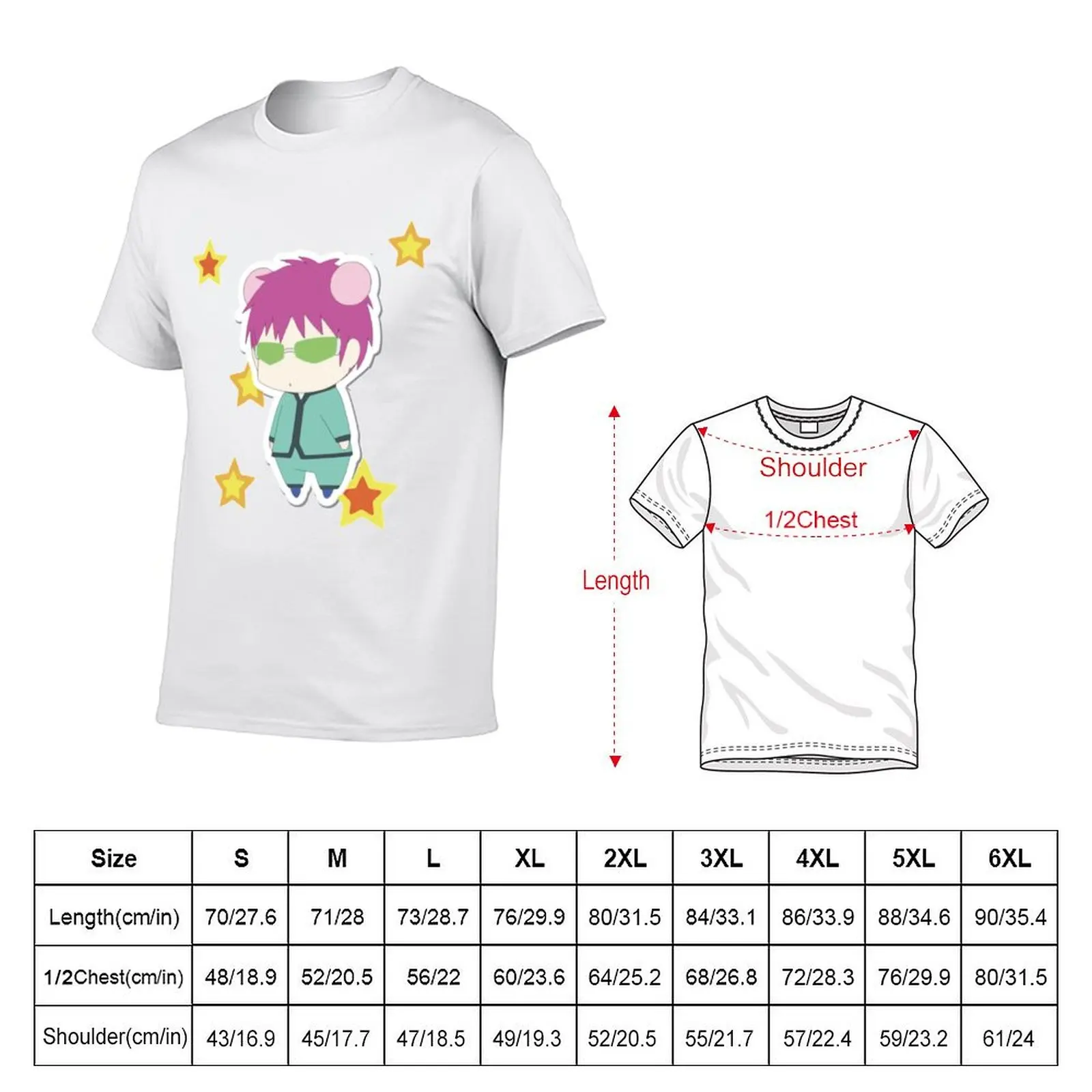 Saiki K Cute Illustration with stars T-Shirt Moisture Wicking Athletic T-Shirt