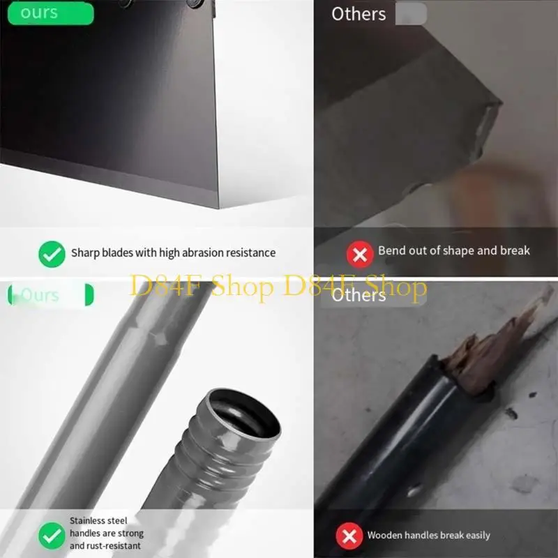 

D84F Садовая лопата для снега, инструмент для удаления льда, скребок для льда, удобная ручка, лопаты, инструмент