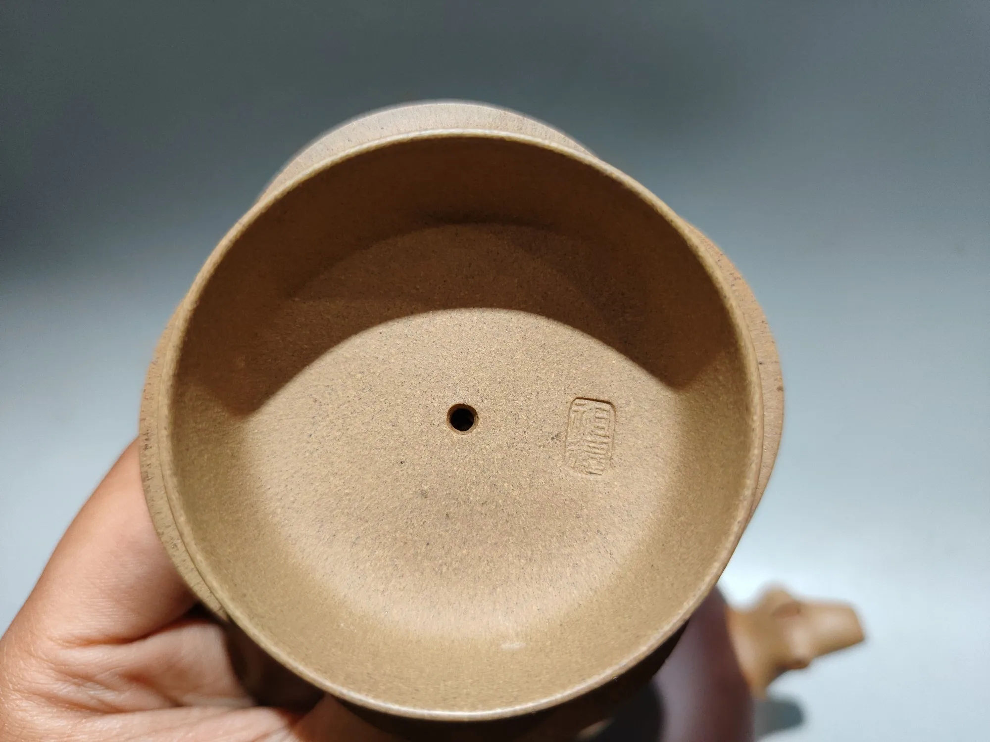 Yixing Teapot Purple Clay Pot Huangduan sand Two tone teapot Carved persimmon handle pot Teapot Kettle