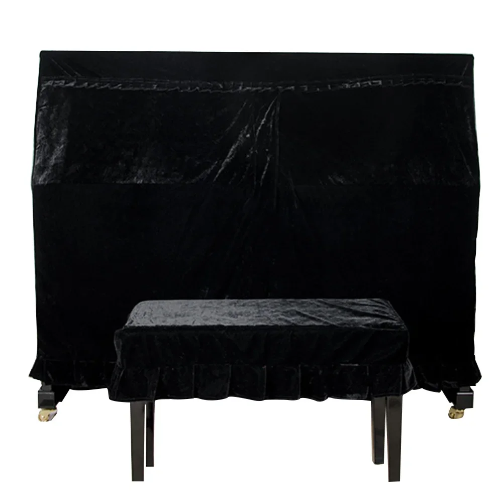 Durable Soft Velvet Decorated Piano Cover Macrame Hand Wash Practical Home With  Cover Dust-Proof Protective Anti-scratch