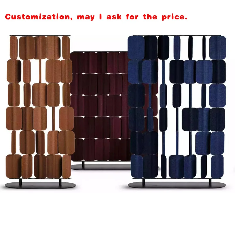 custom.3d Standing Movable Office Floor Partition Divider Recycled Eco Friendly Sound Absorbing PET Felt Acoustic Wall Pane