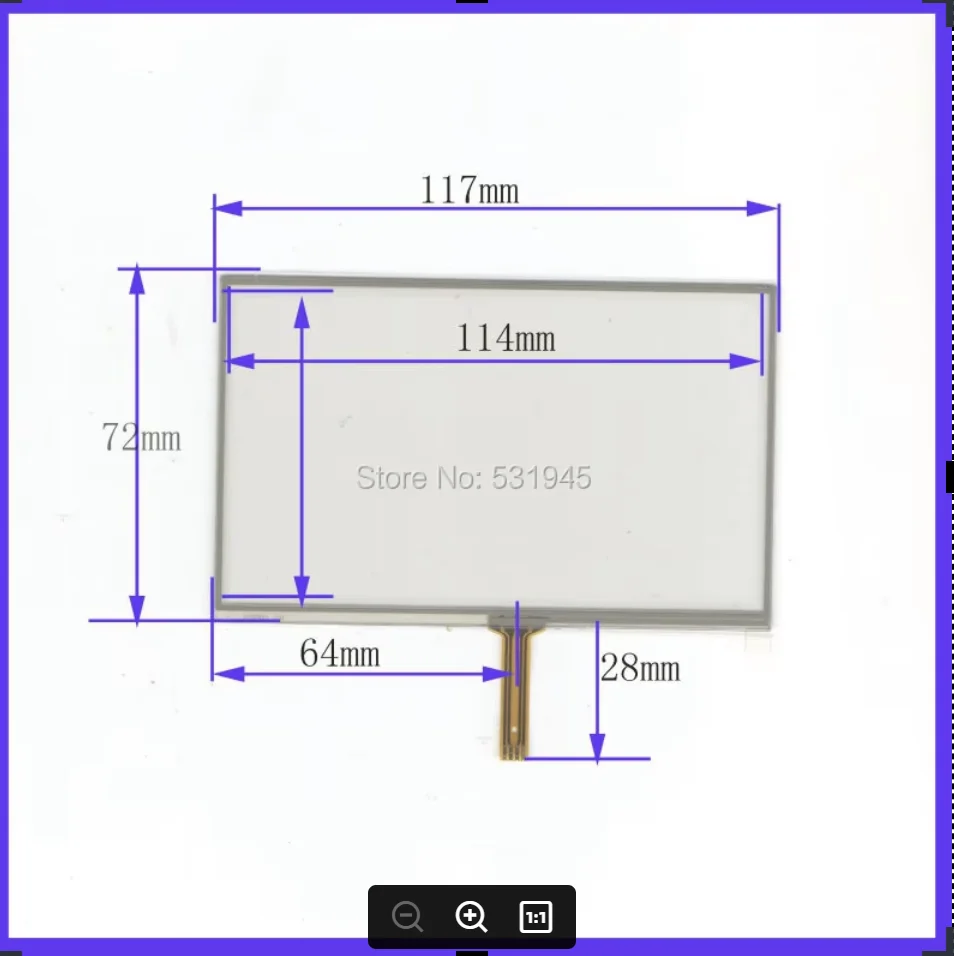 

ZhiYuSun 117*72 117mm* 72mm Gps Touch Screen Digitizer Free shipping 4 line resistor Touch Screen handwritten General