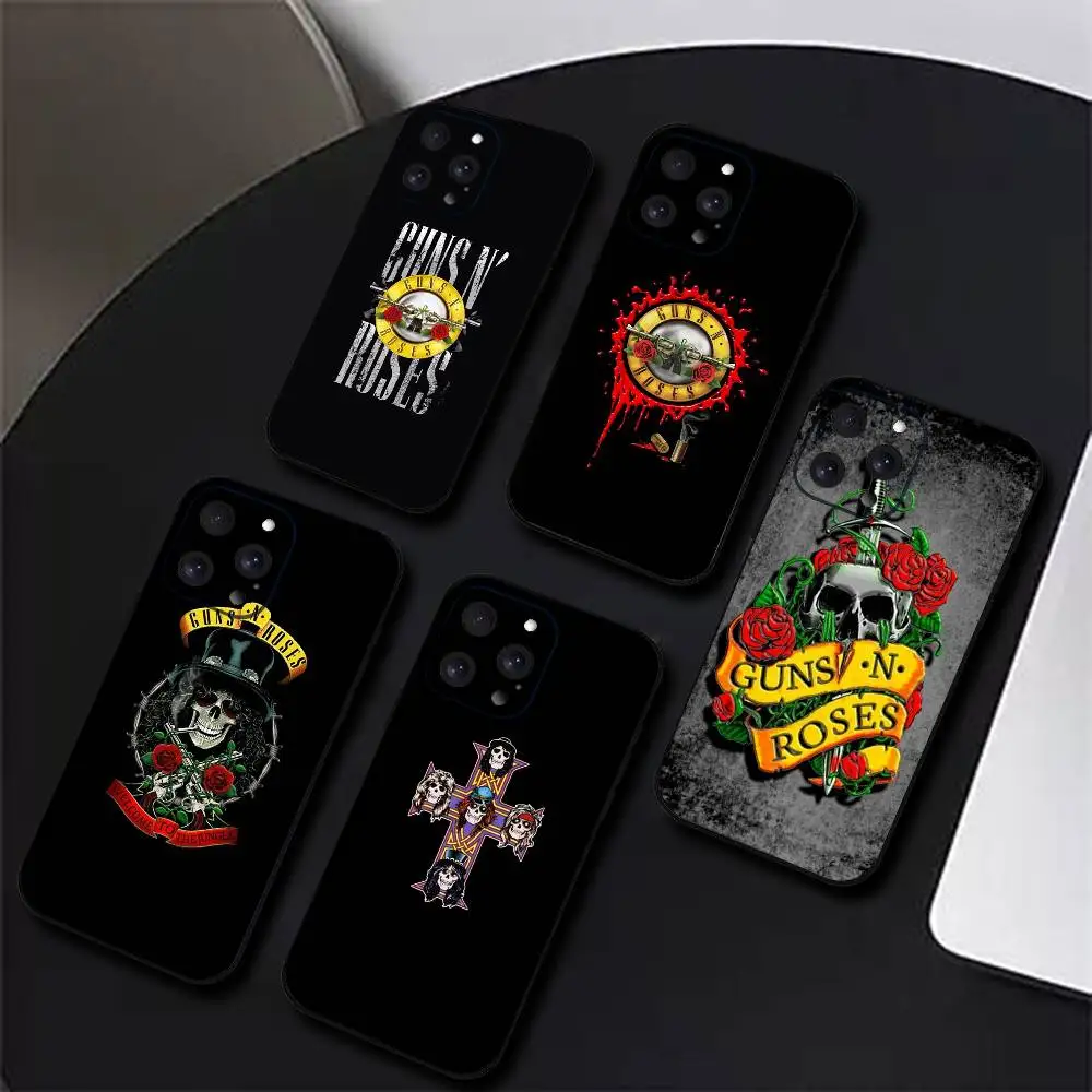 

Чехол для телефона Band G-Guns N' R-Roses, мягкий силиконовый чехол с магнитом для iPhone 17, 16, 15, 14, 13, 12, 11 Plus Pro Max Air