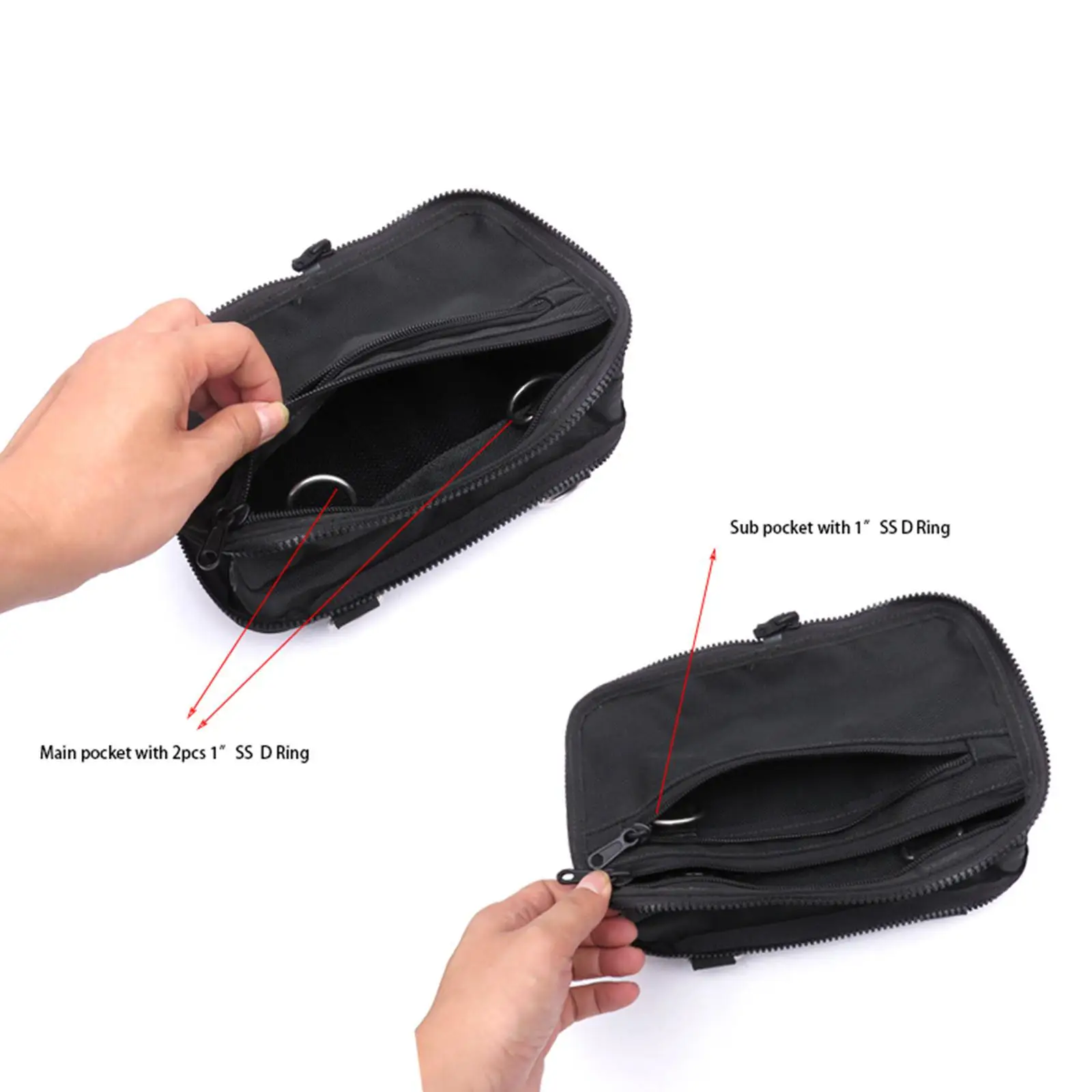 Durable Scuba Diving Storage Bag Equipment Dive D Ring Snorkelling Nylon Gear Backpack Double Ended Snap Hook Pouch Supplies