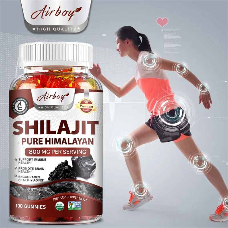 

Shilajit Gummies 800mg - Supports Healthy Immune Function, Enhances Cognitive Performance, and Promotes Hormonal Balance