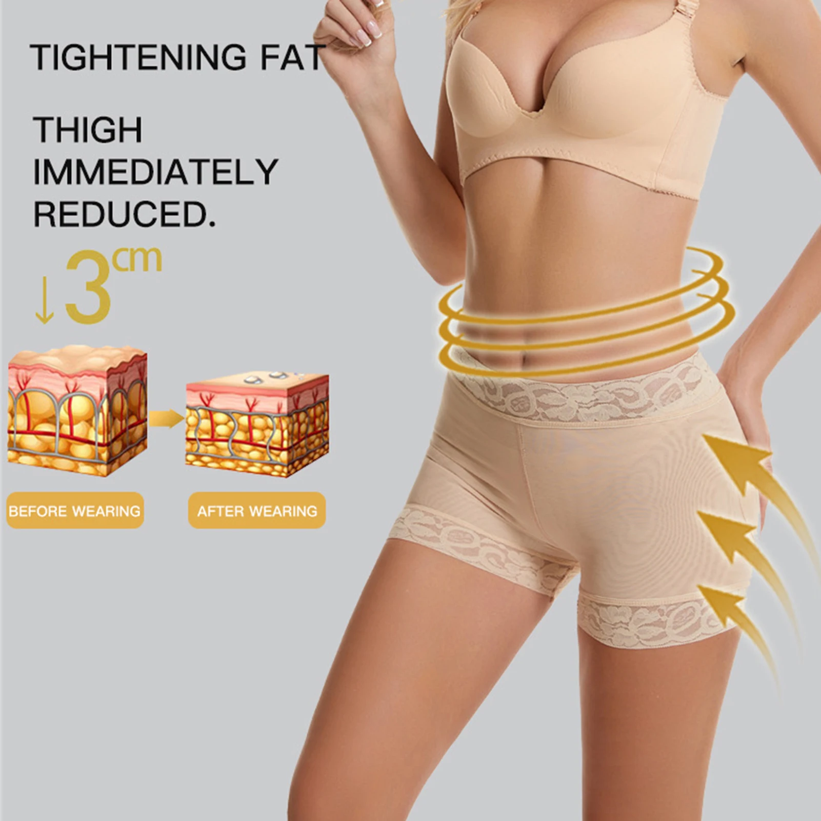 

Shapewear Shorts for Women Stretchable Body Shaper Flat Tummy Butt Lift Panties for Girls Women Female Daily Wear