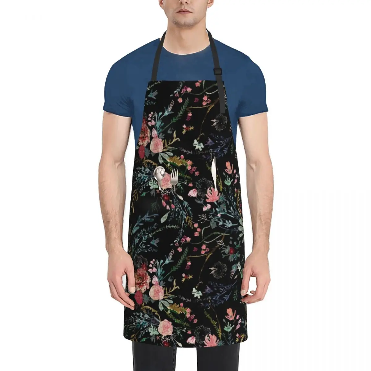 

Midnight Floral Apron Kitchen For Men kitchen utensil All For Kitchen And Home Women's Dresses Apron