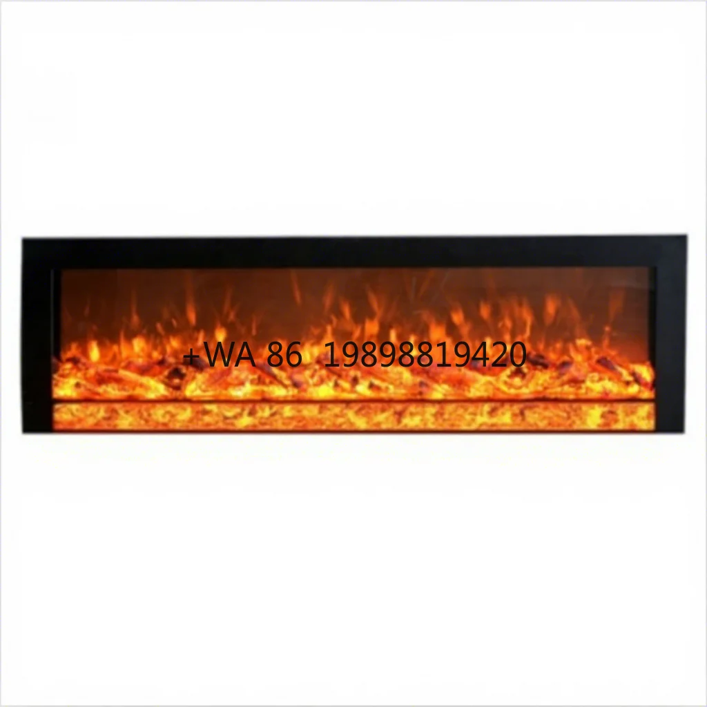 Wide Ember Bed and HD Flame Technology Electric Fireplace 3 Sided Bay Electric Fireplace