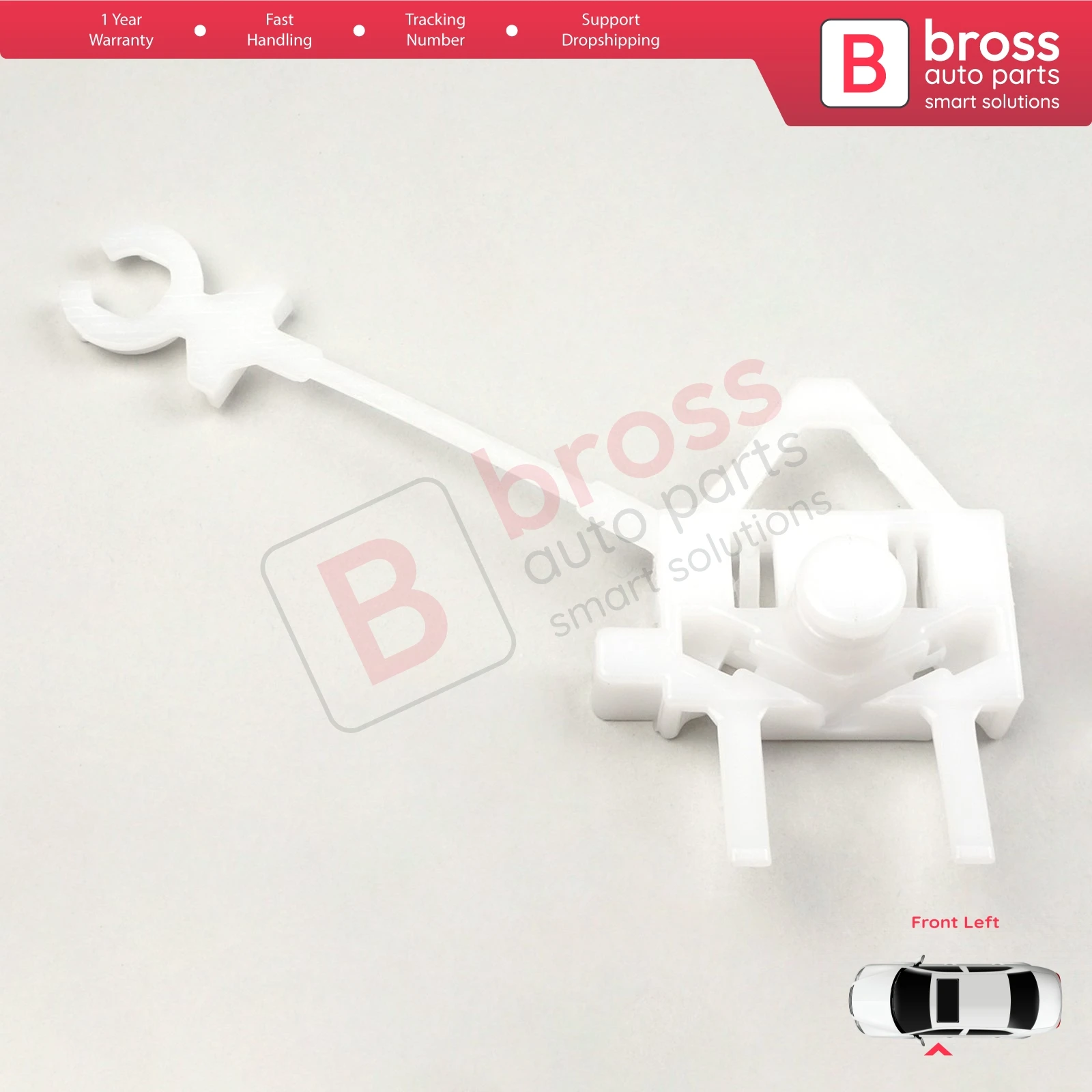 

Bross Auto Parts BWR5285 Power Window Regulator Clip Front Left Door 51830870 for Fiat Doblo MK1 Facelift 06-09 Made in Turkey