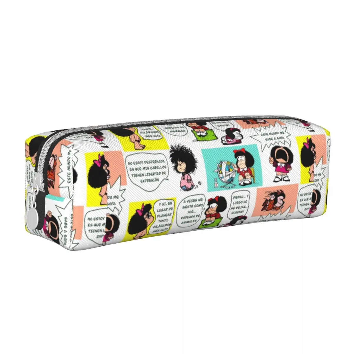 Mafie Cartoon Mafalda Pencil Cases Fashion Kawaii Anime Pen Box Bags Girls Boys Big Capacity Office Zipper Pencil Box