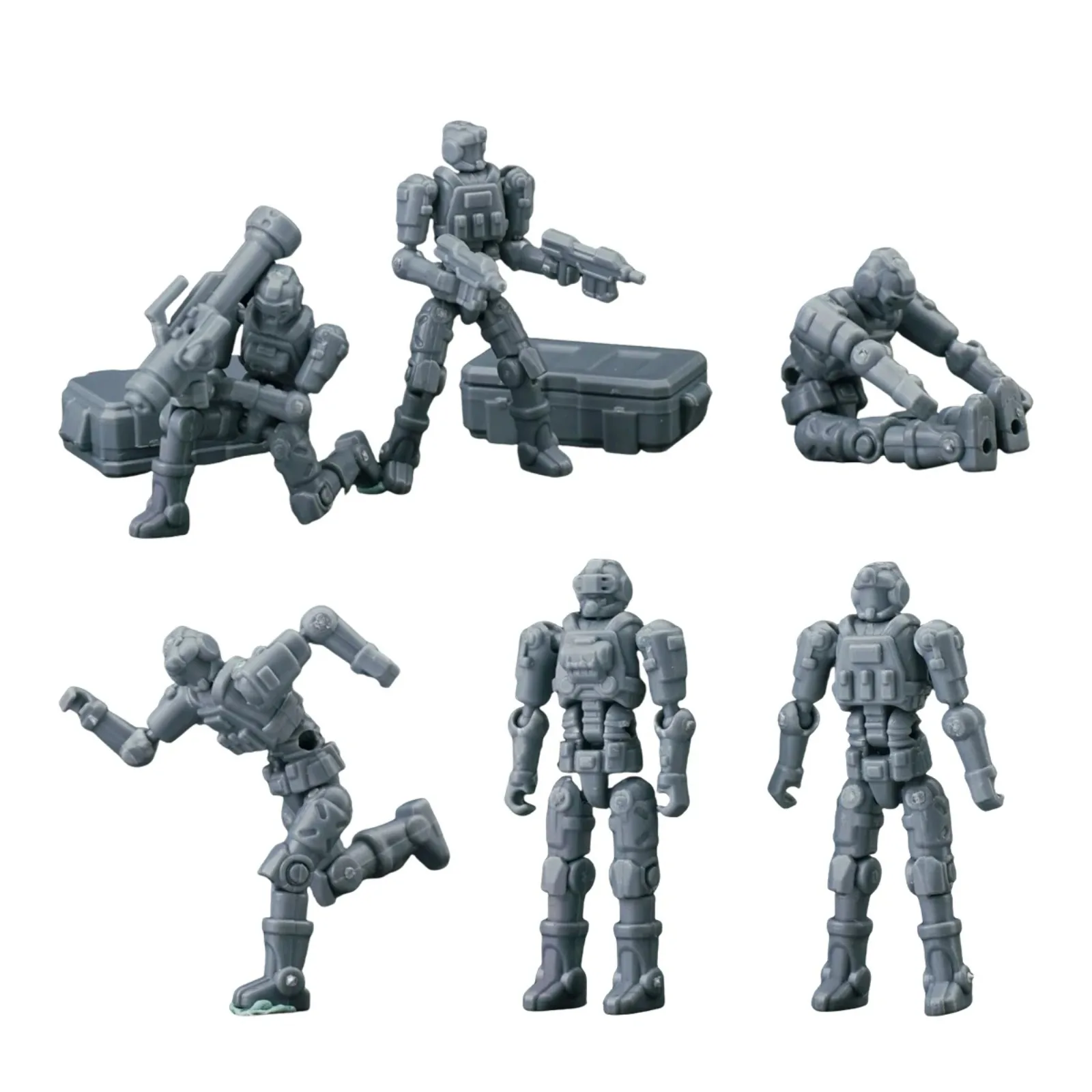 6Pcs/Box 1/60 Sheik Mainland 3MIN PROJECT Cooperative Combat Team Assembly Model Kit for Adult Collectors Hobby DIY Craft Tools