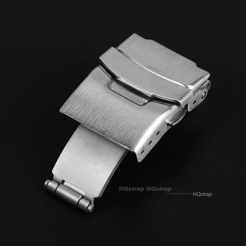 16mm 18mm 20mm 22mm Stainless Steel Watch Clasp Folding Buckle Double Press Silver Black Gold Watchband Buckles 14mm 24mm Button