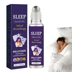 Aceites esenciales naturales puros para dormir, aceite esencial relajante de lavanda y bergamota, Rollerball, regalos para mujeres