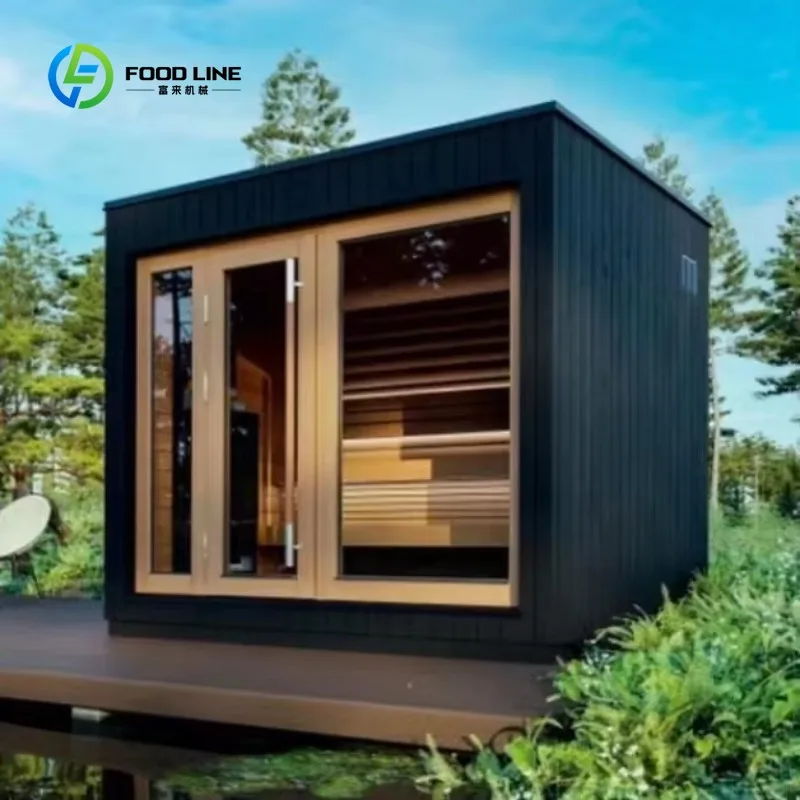 Customized Traditional Multi-functional Deluxe Sauna Room for 5 People Modern Wooden Steam Sauna Room With Bluetooth Speaker