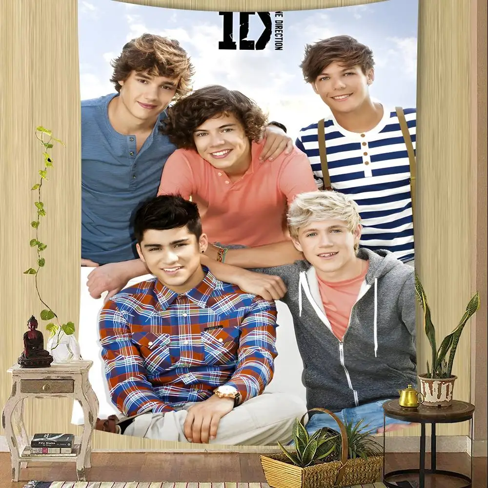 O-One Band D-Directions Music حفلة عيد ميلاد سعيد خلفية الديكور الاطفال دش أنيمي التصوير خلفية البوليستر
