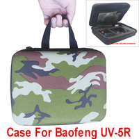 Camouflage Black Holder Case Carring Handbag Storage Box For Walkie Talkie BAOFENG UV-5R UV-5RE UV-5RA TH-F8 Launch Hunting Bag