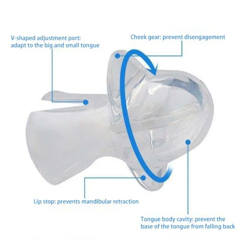 Medical Silicone Anti Snoring Tongue Anti Snore Device Apnea Aid Tongue Retainer Anti Snoring Mouthpiece Braces Snore Stopper