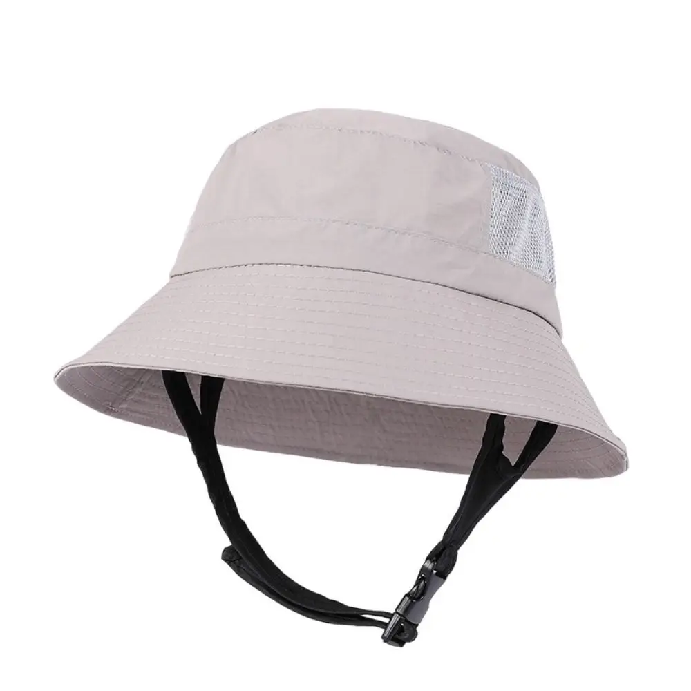 

Mesh Waterproof Beach Surf Cap Breathable Adjustable Fishing Cap with Chin Strap Foldable Wide Brim Sun Hat Summer