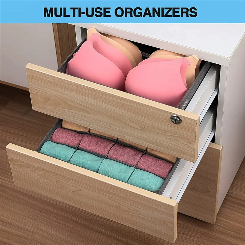 منظم درج قابل للطي من ABNQ لصناديق تخزين خلية الملابس الداخلية للجوارب، منظم أدراج للتخزين، مقسم، مسكن منزلي