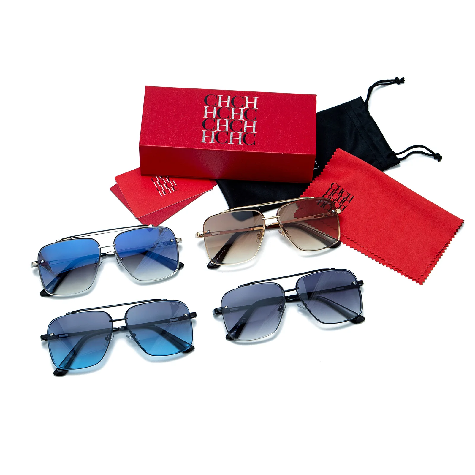 

CHHC 2026 Metal Frame Sunglasses for Men, Retro Square Polarized, UV400 Protection, Y2K Fashion Viral Sun Glasses