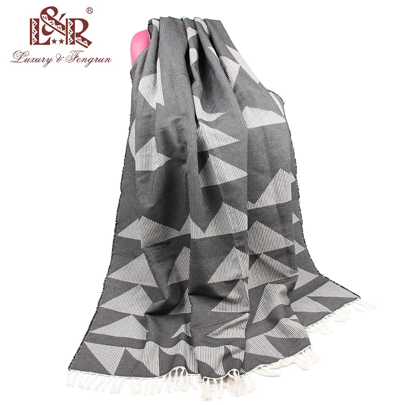 Thick 900G Luxury Winter 100% Cotton Scarf Women 2022 Design Warm Pashmina Geometric Scarves Female Shawl Wraps Foulard Bufanda