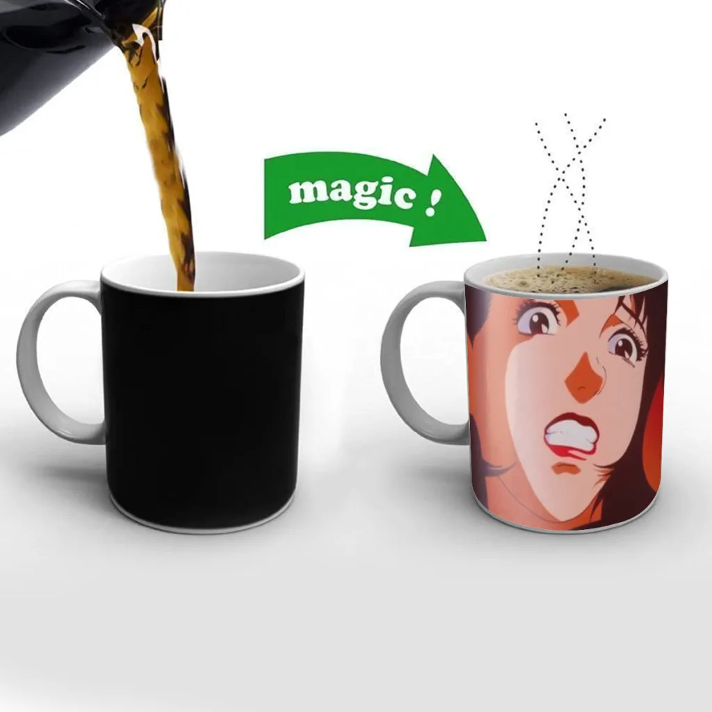 Anime Film perfekte blaue Anime ein Stück Kaffeetassen und Tasse kreative Farbwechsel Tee tasse Keramik Milch becher Geschenke