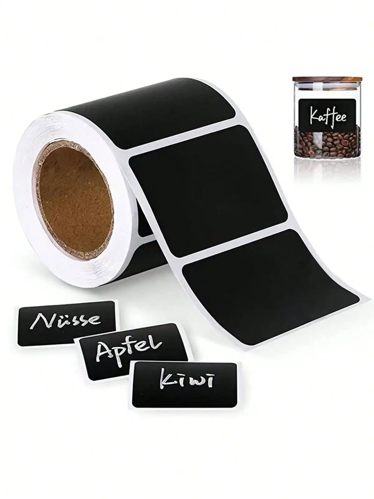 120pcs Chalkboard Labels Black Tags Sticker Self-Adhesive Customize Holiday Present Stickers for Jars,3.5*5.5cm