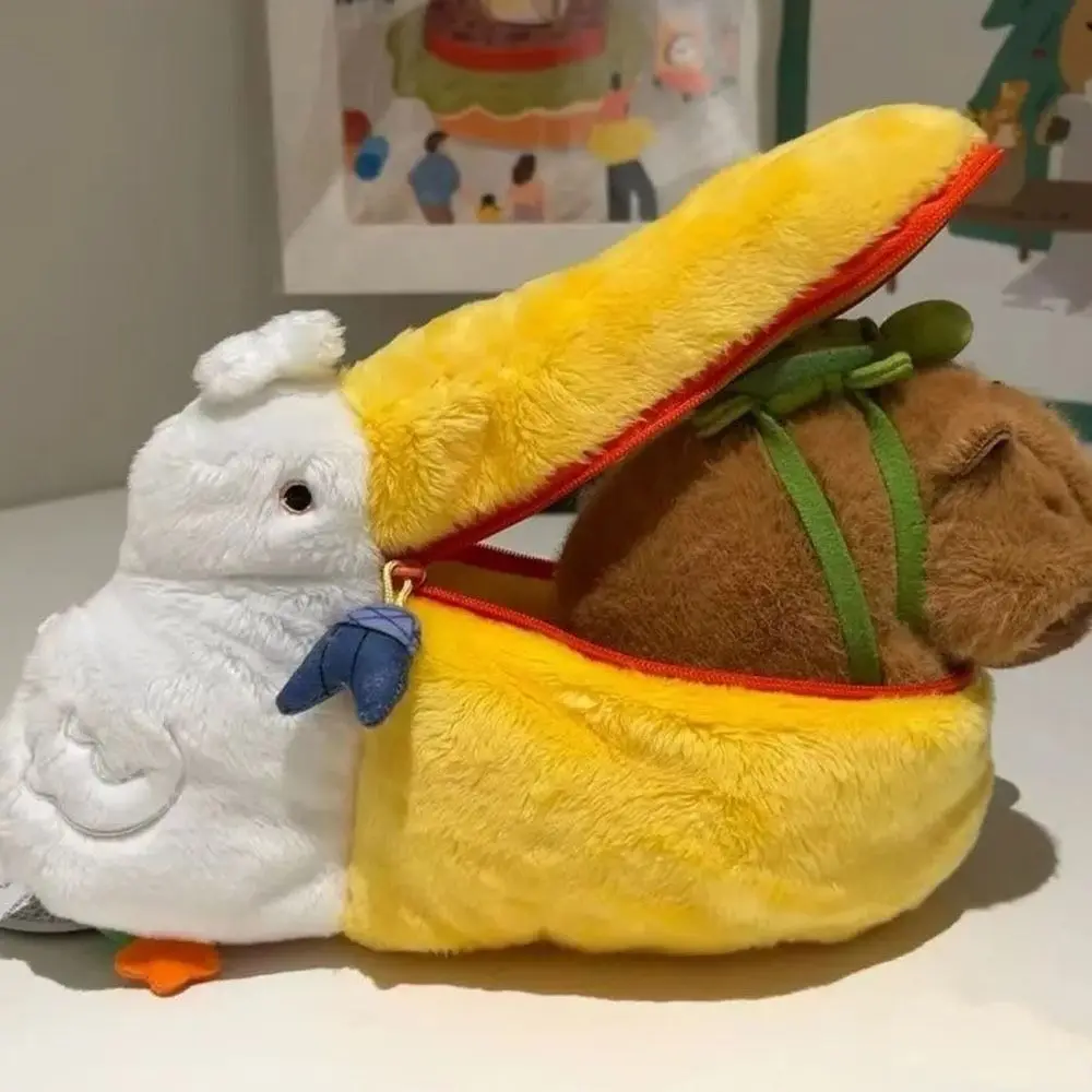 Коробка для канцелярских принадлежностей Пеликан Пенал Настольный держатель для канцелярских принадлежностей Плюшевая сумка для ручек на молнии Мягкая сумка для карандашей с героями мультфильмов в корейском стиле