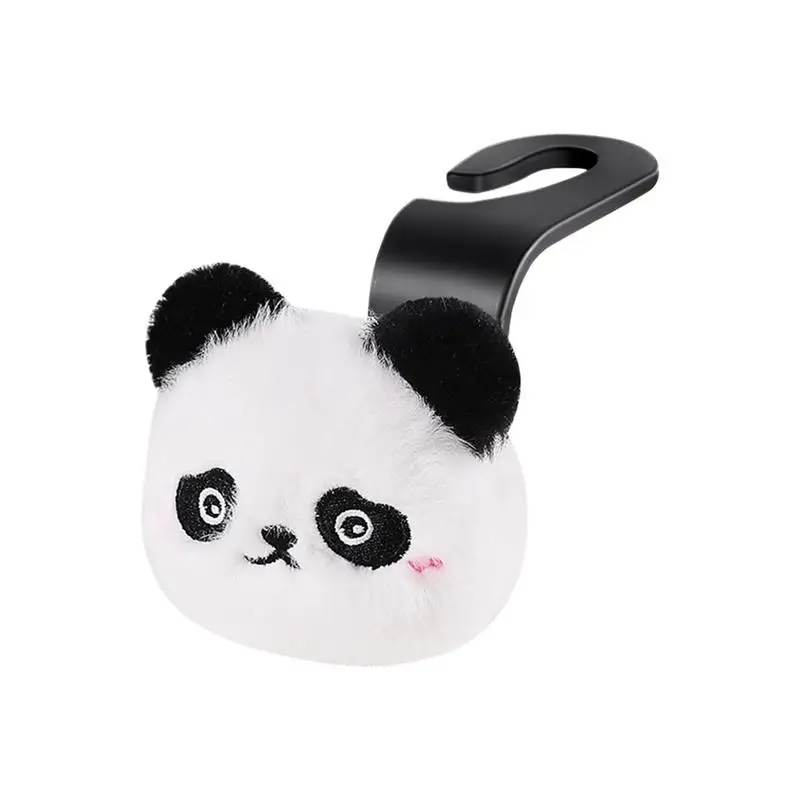 Car Bag Hooks Cute Panda Car Seat Headrest Hanger Multifunctional Headrest Hook For Car Garbage Bag Holder For Car Headrest Hook