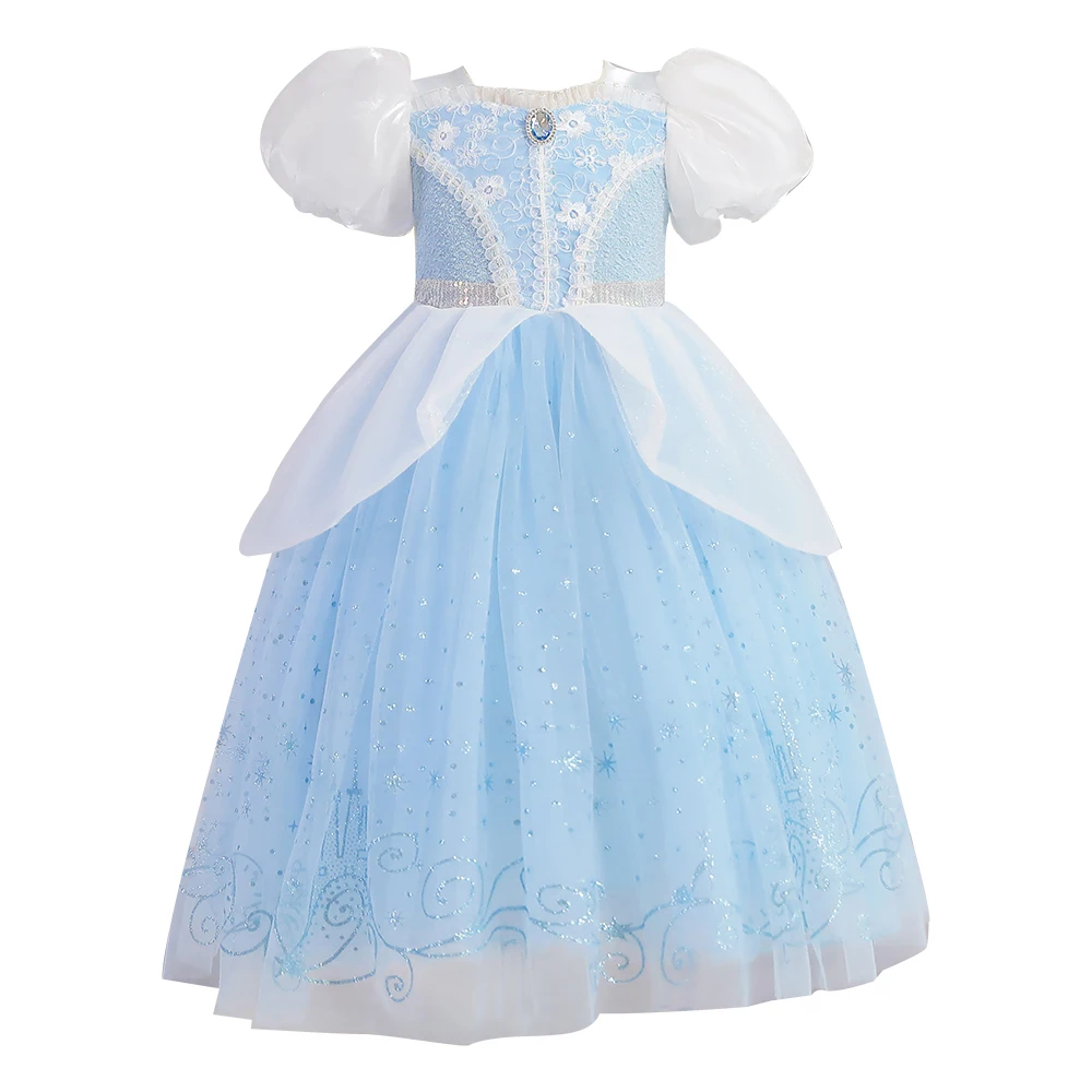 

Ruifglasb Kids Cinderella Dress Summer Girls Party Ball Gown Dresses Sequined Princess Costumes Fairy Clothings cosplay