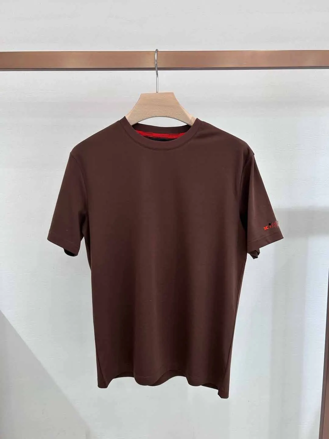 2025 DIKUSummer new product series round neck short sleeved T-shirt, woven and dyed material 100% cotton M-XXXL