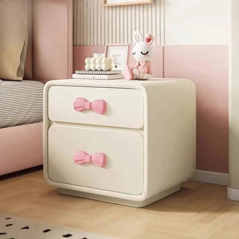 

Симпатичные прикроватные тумбочки в скандинавском стиле, уникальный кремовый дизайн из массива дерева, тумбочки, экономия места, минималистичная мебель Mesa De Noche для дома