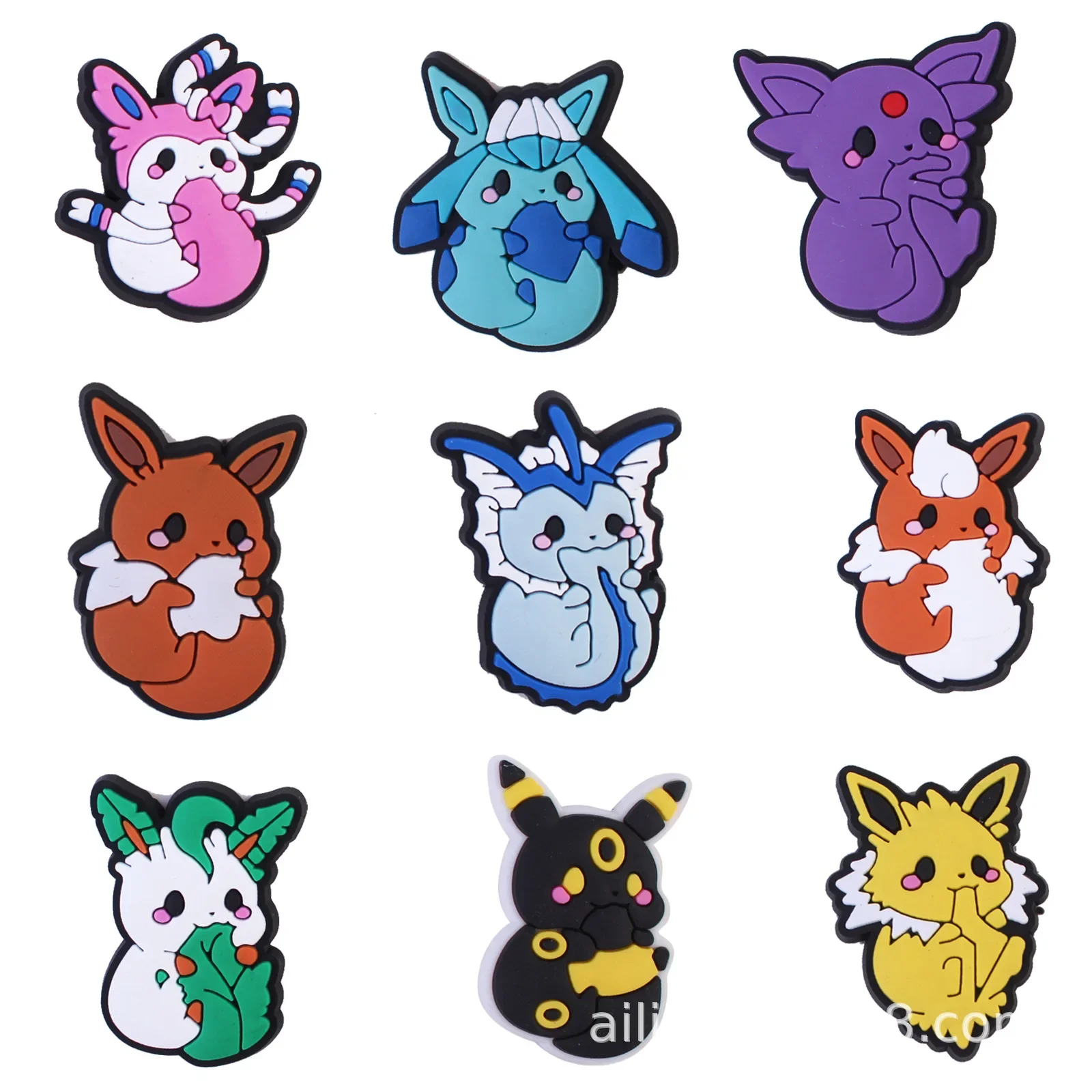 

Kawaii Pokemon Spirit Cartoon Shoe Buckle Cute Anime Figure DIY Croc Charms Wholesale Slippers Accessories Kids Birthday Gifts