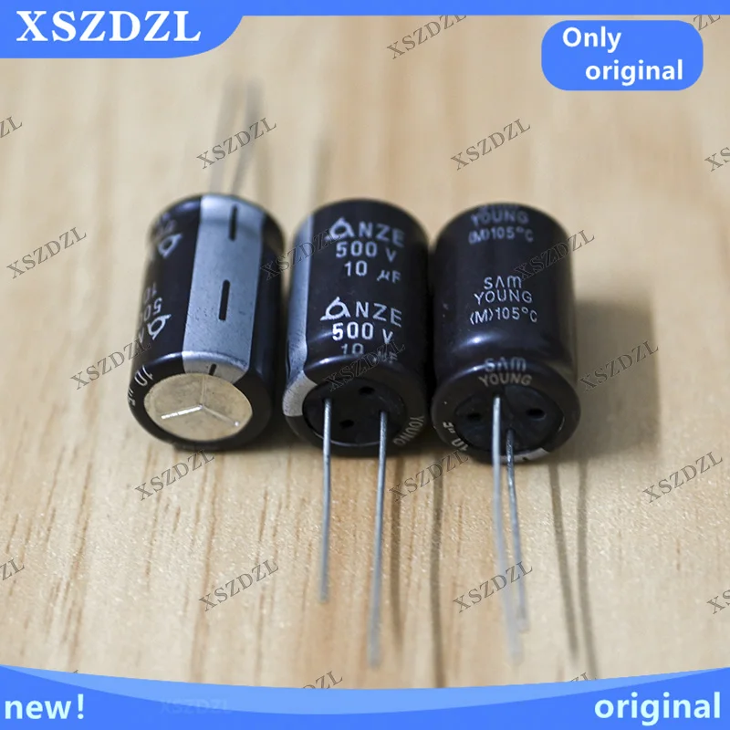 Free Shipping 10pcs/20pcs 500V 10uF Korea SAMYOUNG capacitor 500V10UF 12.5*20mm SHL NZE High frequency long life 10UF 500V New