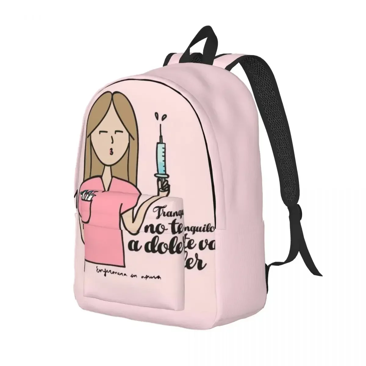 Backpack Middle High College School Student Enfermera En Apuros Doctor Nurse Health Bookbag Teens Canvas Daypack Gift